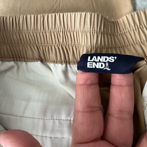 Lands' End Tan Wide Leg Pleated Pants - Picture 12 of 15